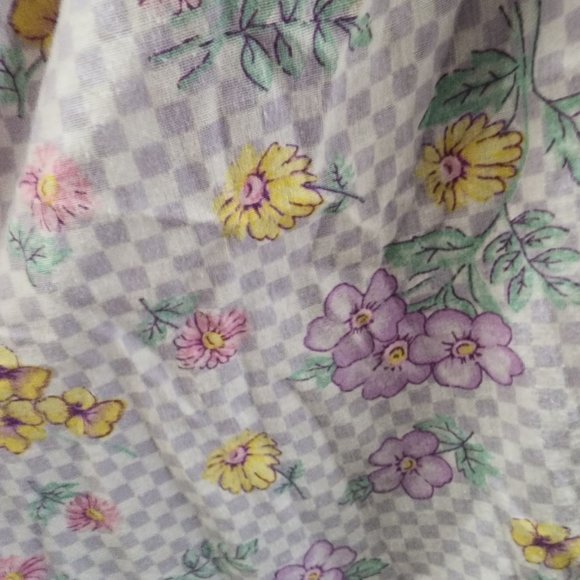 Vtg Lady Camille Bathrobe L/XL Floral Lace Trim Lightweight 1980s Sleepwear - Picture 4 of 6